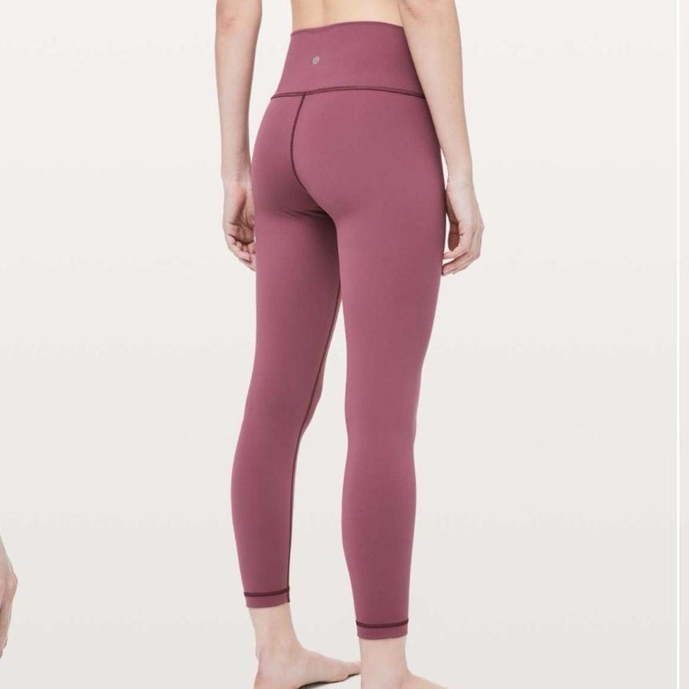 Lululemon Wunder Under High Rise 7/8 leggings in Mauve Pink